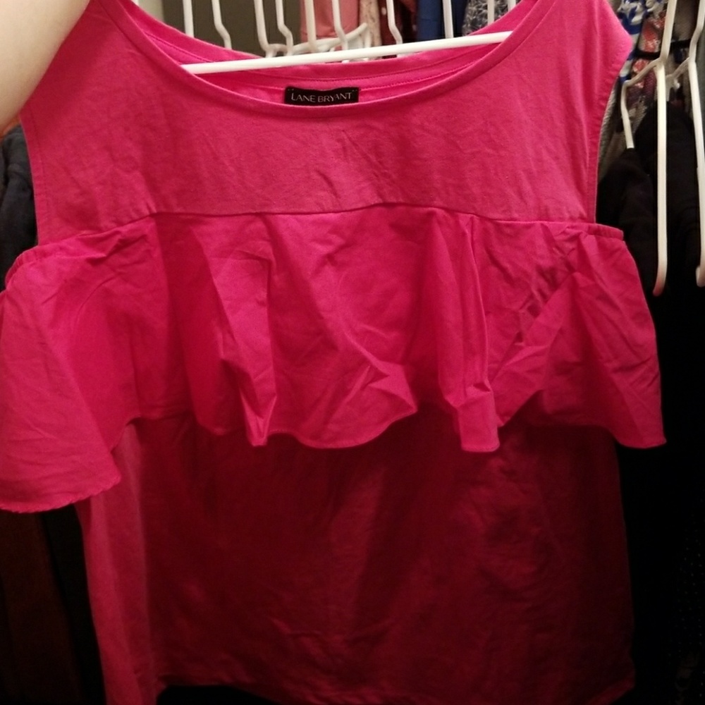 Lane Bryant hot pink top. Nwt